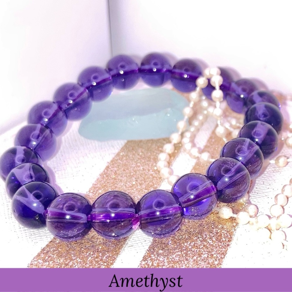 Amethyst Quartz Handmade Handmade Beaded Bracelet